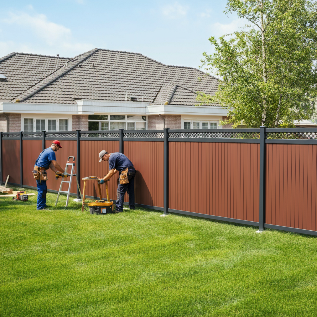 Aluminum Panel Fence Aluminum Panel Fence Installation